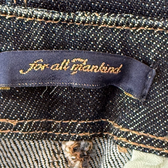 7 For All Mankind Denim Skirt with Ruffle Front Button Detail Size 29 - Picture 10 of 14